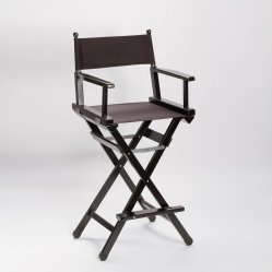 BLACK WOOD MAKE UP CHAIR - 75cm